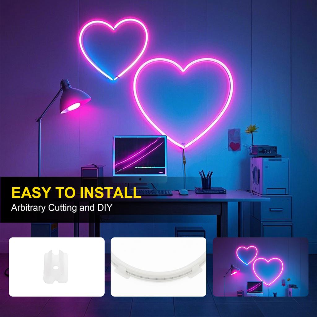 IP65 Waterproof USB Neon Strip Light Sign 1M 2M 3M 4M 5M 2835 120LEDs/M Flexible Ribbion Tape for DIY Room TV Backlight 8 Colors