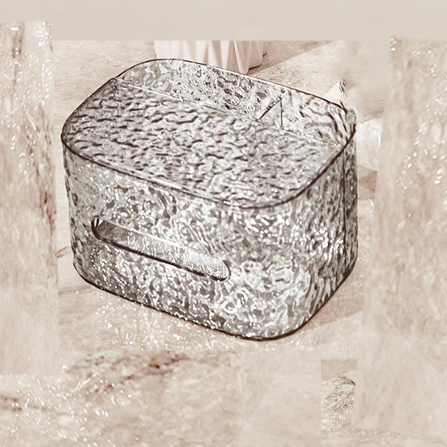 

1 шт. Коробка для салфеток с узором «Ледник» для гостиной, домашняя, роскошная, для журнального столика, многофункциональная, креативная, в стиле ins, ПЭТ, новая коробка для хранения