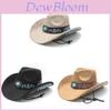 Traditional Ethnic Style Western Cowboy Hat With Sun Protection For Vacation Travel