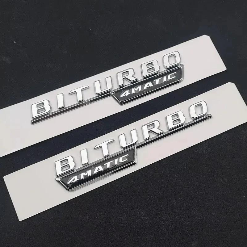 3D ABS Car Rear Trunk Badge Letters Sticker Logo GLC 43 BITURBO 4MATIC Emblem For Mercedes Benz AMG GLC43 X253 Accessories