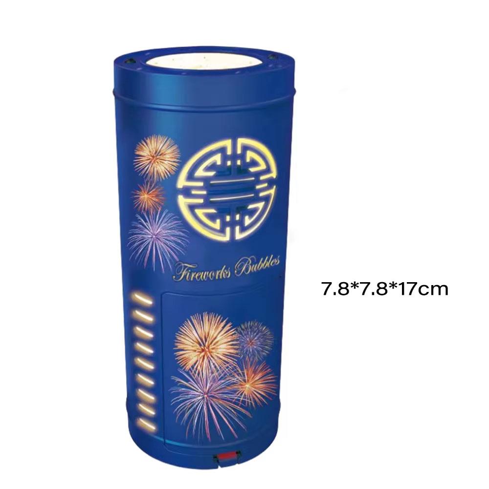 Automatic Firework Bubble Machine Blowing Colorful Bubbles with Dynamic Music Light Bubble Toy for Kids Party Christmas Gift