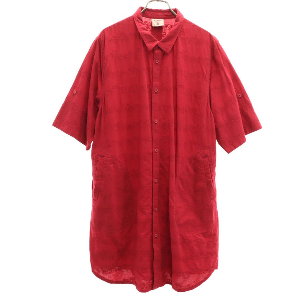 Drug Store's Short Sleeve Shirt Dress F Red Women Used