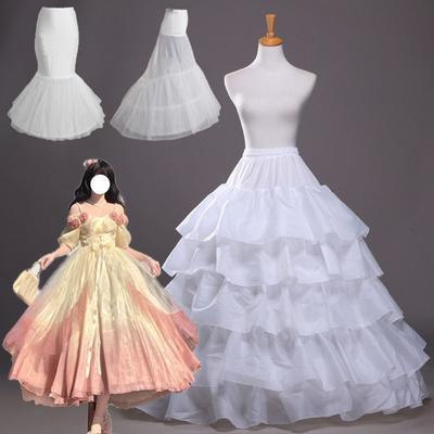 White Bridal Petticoat Puffy Design Hoop Crinoline Fancy Wedding Underskirt  Prom Night