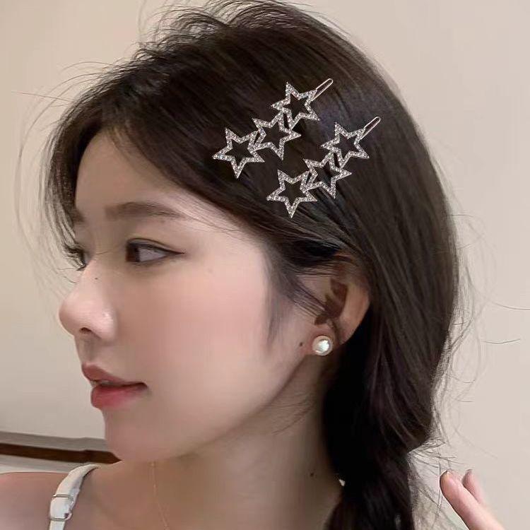 Alloy Star Five-Pointed Hairpin Clip - Women's Hair Accessory