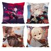 Kaedehara Kazuha Genshin Impact Cushion Cover Pattern Printed Pillowcase for Living Room Sofa Cushion Cover & Bedroom Decor