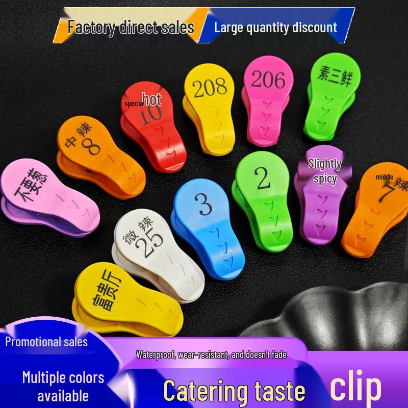 Mala Tang Card Clip: Dining & Catering Plastic Clip for Menus & Food Delivery