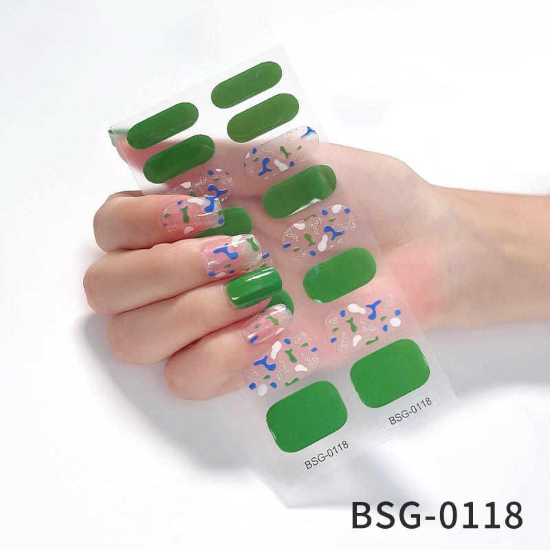 Gelmanikyrtiketter semi-härdade nageltiketter 3D ljusterapinageltiketter