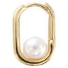 HIROTAKA [Excellent Condition] MH30GPEC K18 MANHATTAN Oblong Akoya Pearl Hoop, Single Ear Earring M Size Yellow GoldUsed