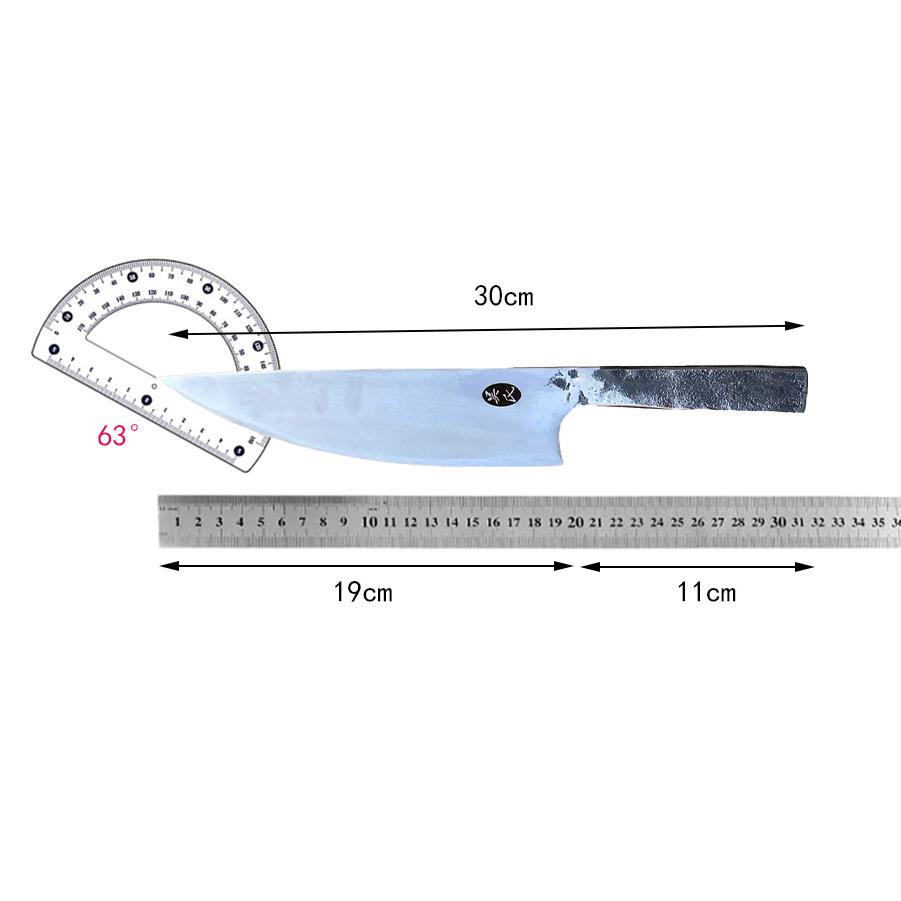 7.5 Inch Handmade Forged Chef Knife Powder Alloy Steel Blade Slicing Vegetables Cleaver Sashimi Meat All-in-one Kitchen Knife