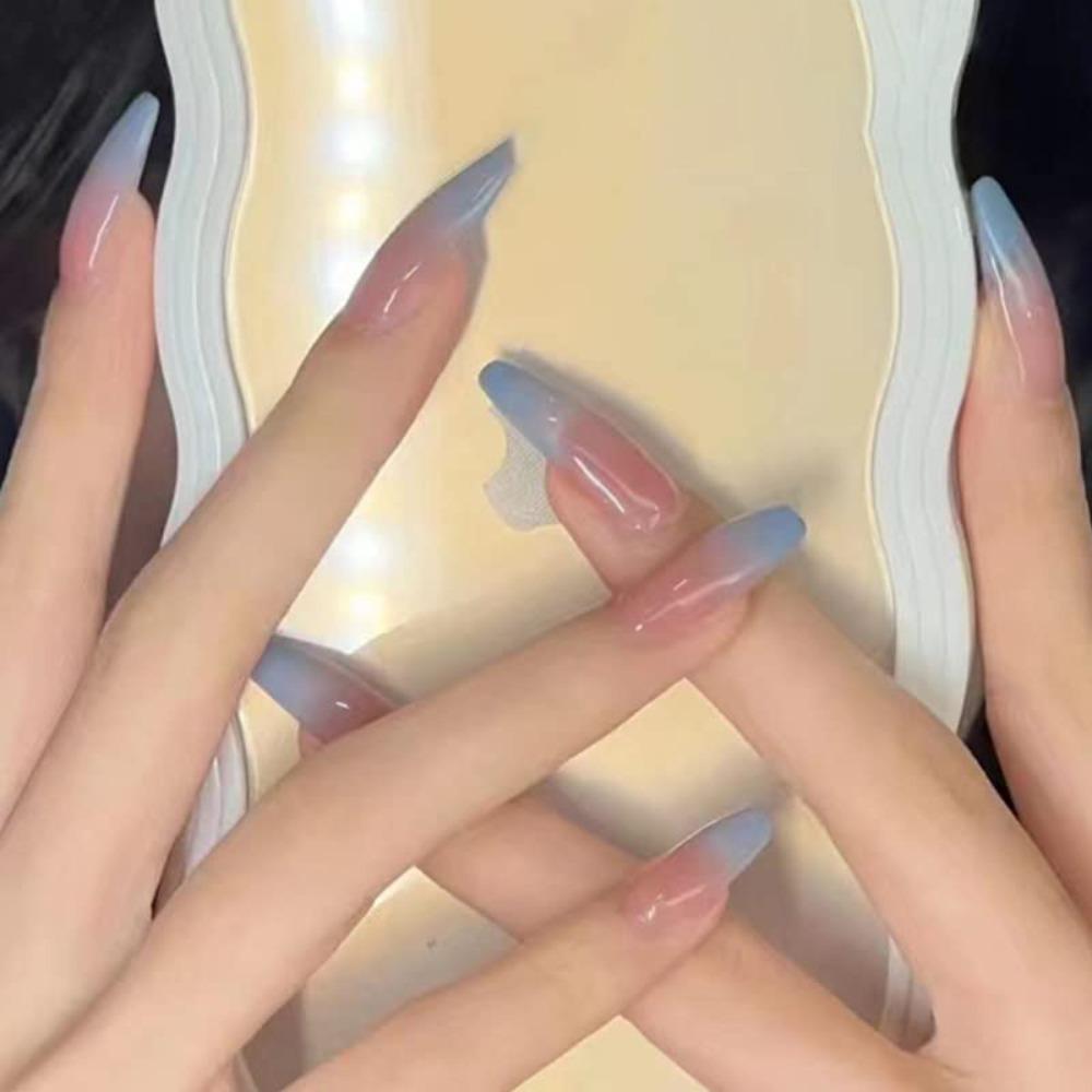 Wearable Manicure Fake Nails Square Nail Tips Waterproof Press On Nails for Women and Girls