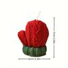 Christmas Glove Pattern Soy Wax Scented Candle, Single Core Rose Scented Candle for Indoor Use, Perfect for Christmas Decoration and Gifts
