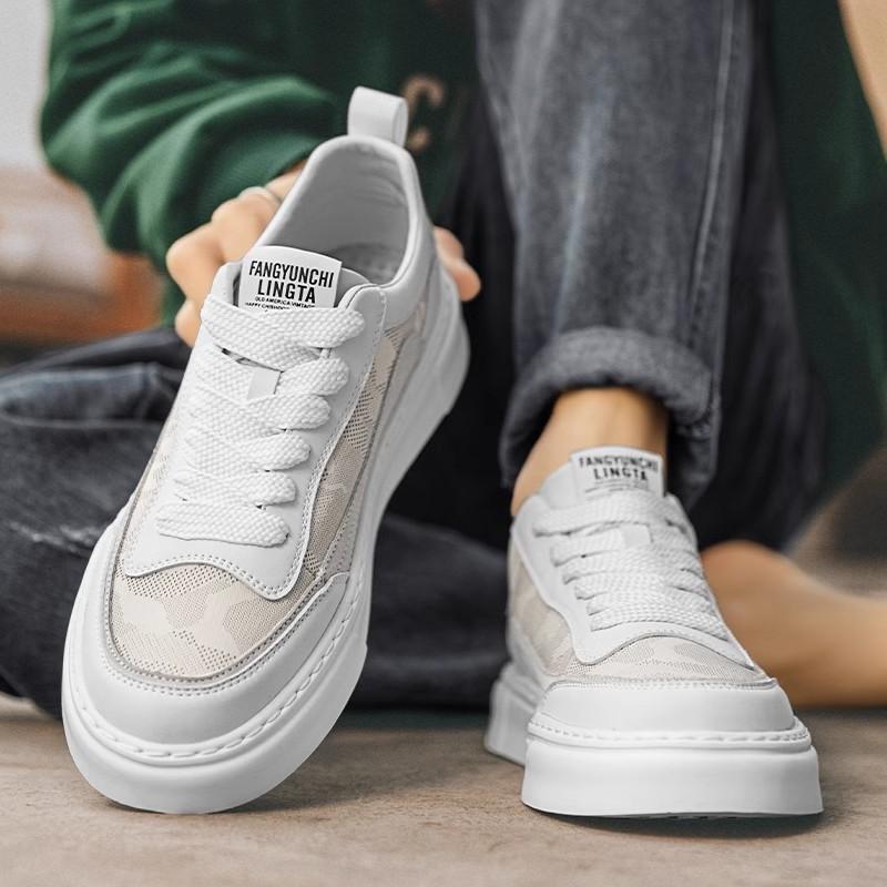 Canvas autumn breathable black cloth shoes camouflage board shoes heightening soft sole casual sports trendy shoes