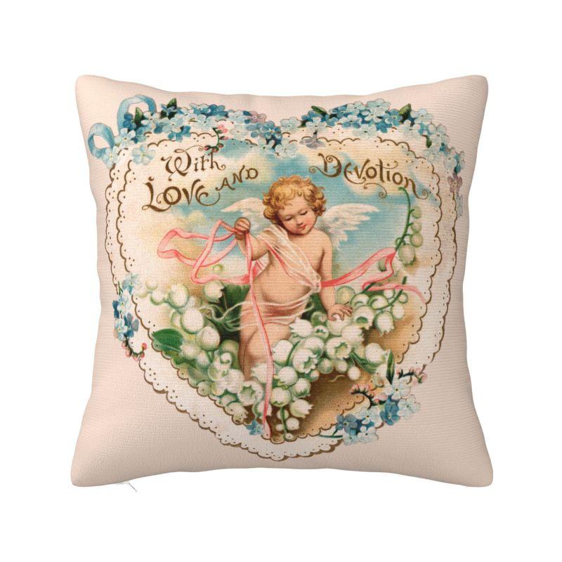 Aesthetic Renaissance Angel Cushion Cover Boucher Rococo Art Soft Nordic Pillow Decor Home
