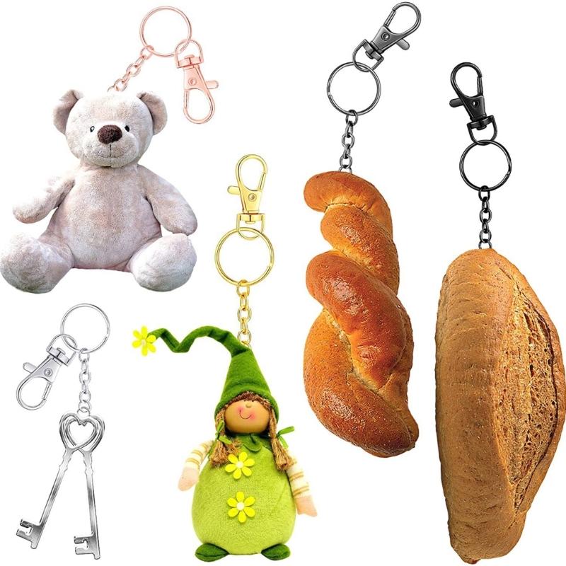 250Pcs Swivel Buckle Set 35Pcs Lobster Claw Clasps 35Pcs Keyrings with Chain 35Pcs Split Rings 180Pcs Screw Eye Needle