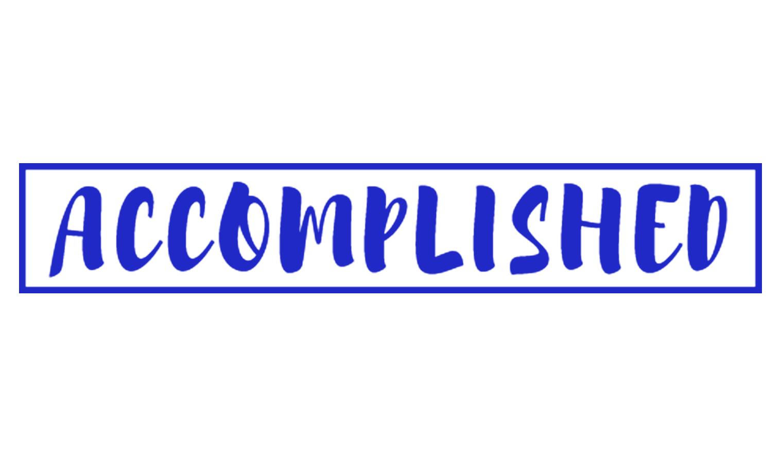 

Printtoo Accomplished Self Inking Rubber Stamp Pre-Inked Office Stamp- Home Office Business Stationery, Black- 42 x 9 синій