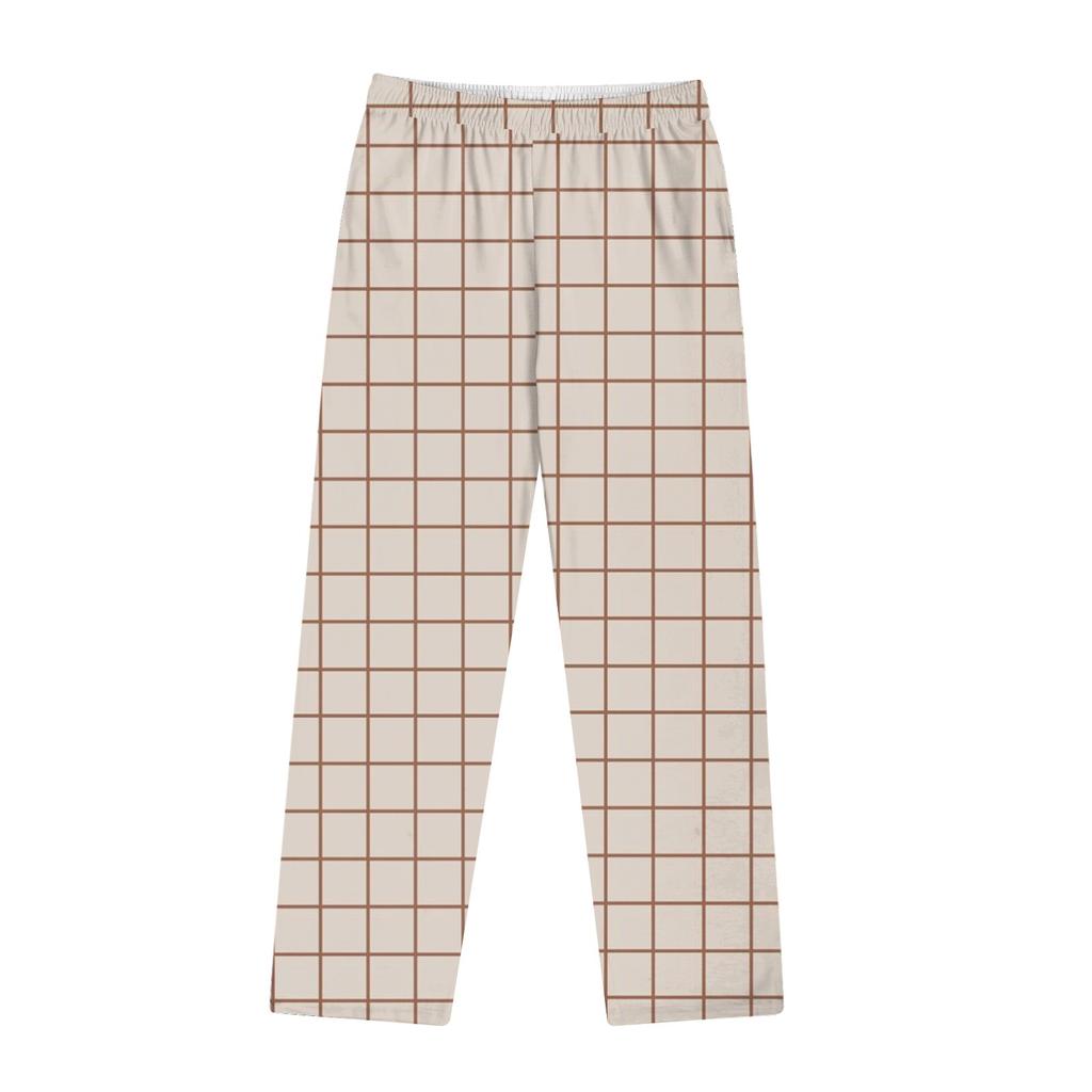 Men's Cotton Knitted Pants Fashion Printed Sweatpants With Pockets