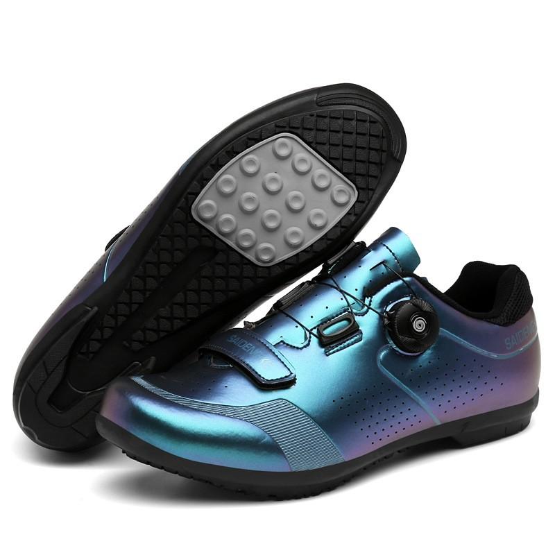 Mens Cycling Shoes Professional Road MTB Bike Hard Sole Breathable Non-Cleat Clipless Options