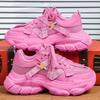Fashion Platform Sneakers Women Trendy Chunky Shoes Breathable Thick Sole Walking Shoes  Running Sports Shoes Anti-slip