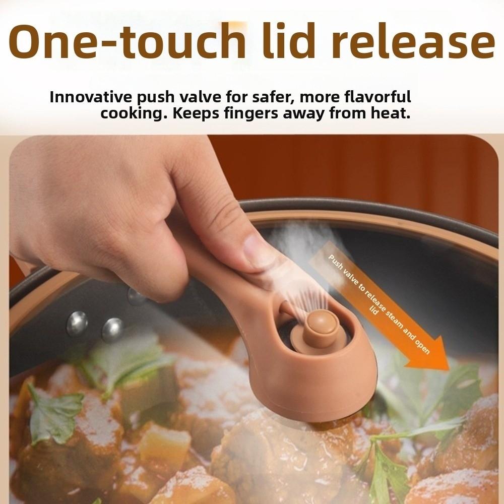 With Lid Micro Pressure Steamer Wok 32cm Gas Stove Pot Steaming Frying Pan Soup Pot  Kitchen