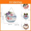 Unique Wooden Door Hanger Decor For Independence Day With Festive American Flag Design