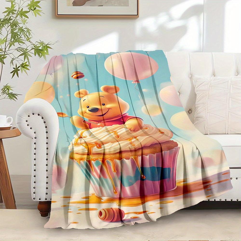 

1pc Flannel Winnie the Pooh Cupcake with Balloons 75x90cm