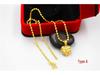 Stylish European Hollow Heart Gold Necklace with Vietnamese Sand Gold - Long-lasting Women's Jewelry