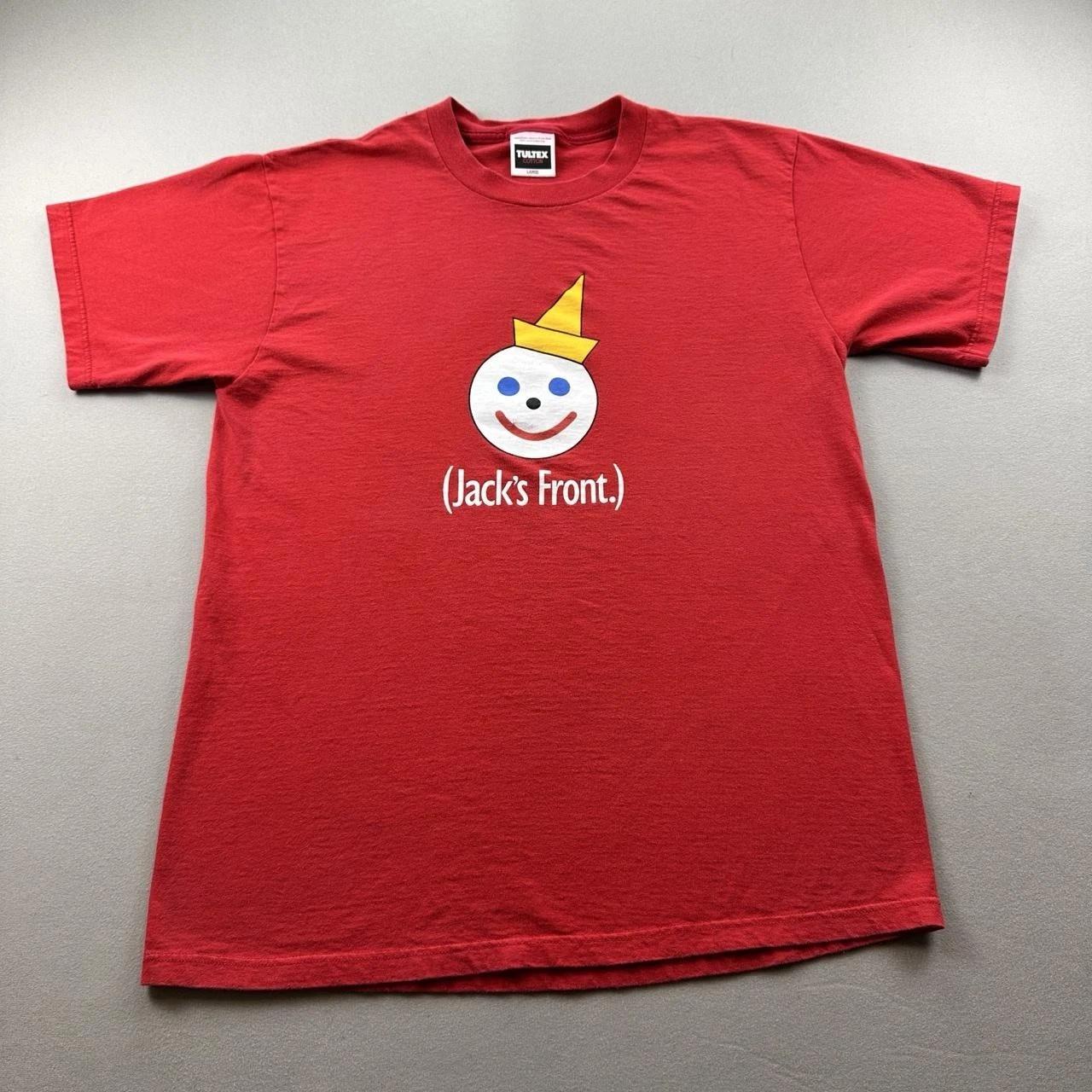 Vintage Jack In The Box T-Shirt Mens Large Red Fast Food Burger Restaurant 90s 2XL