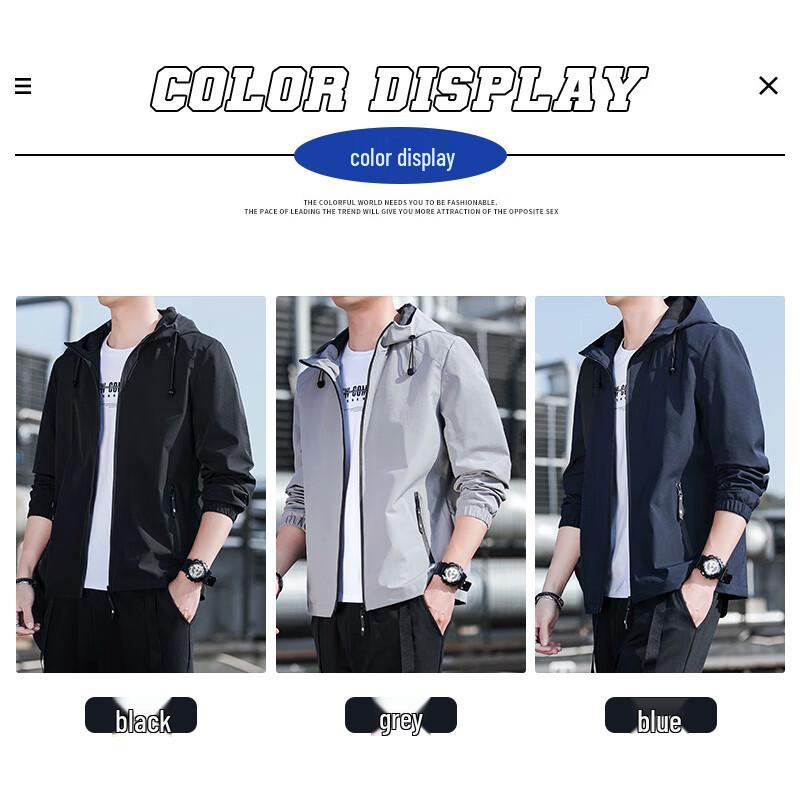 Eastern Camel Men's Hooded Outdoor Windbreaker Jacket