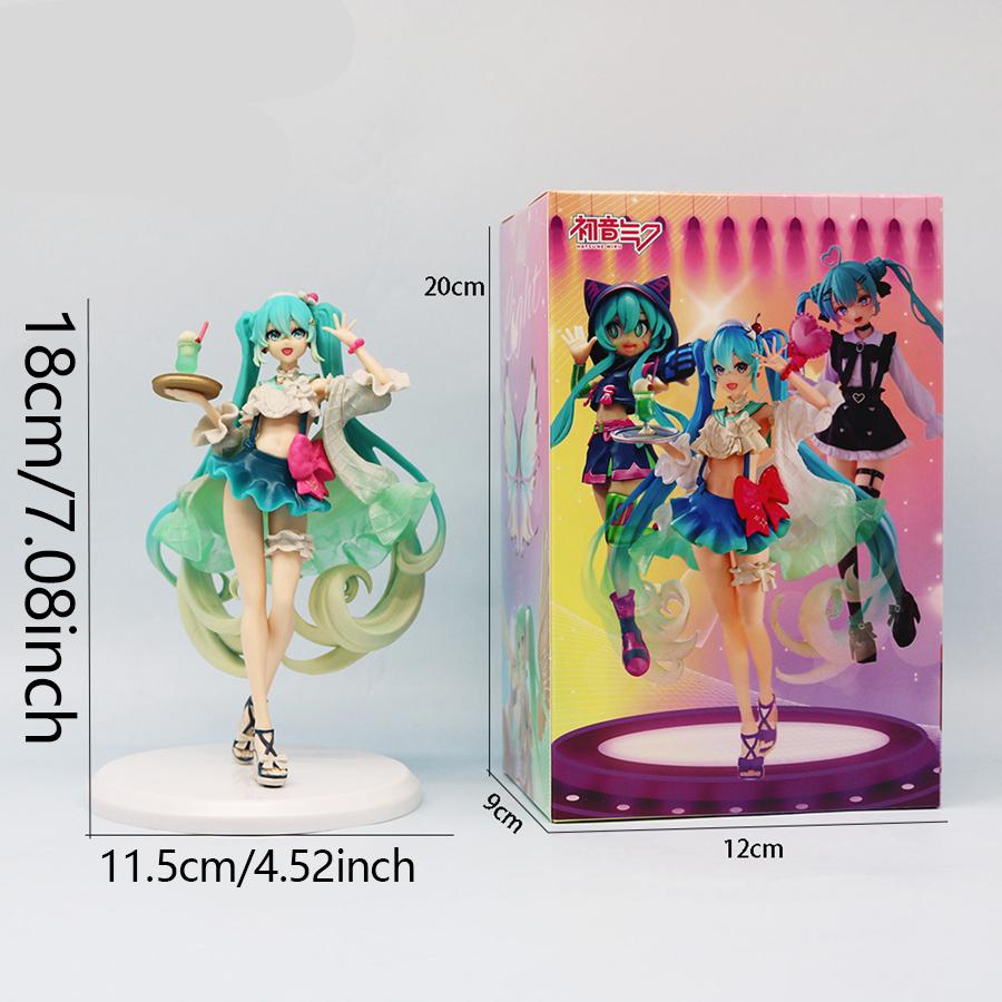 18cm Hatsune Miku Anime FIgure Sweet Sweets Soda Hatsune Miku Action Figures Kawaii Girl Figurine PVC Collection Model Doll Toys