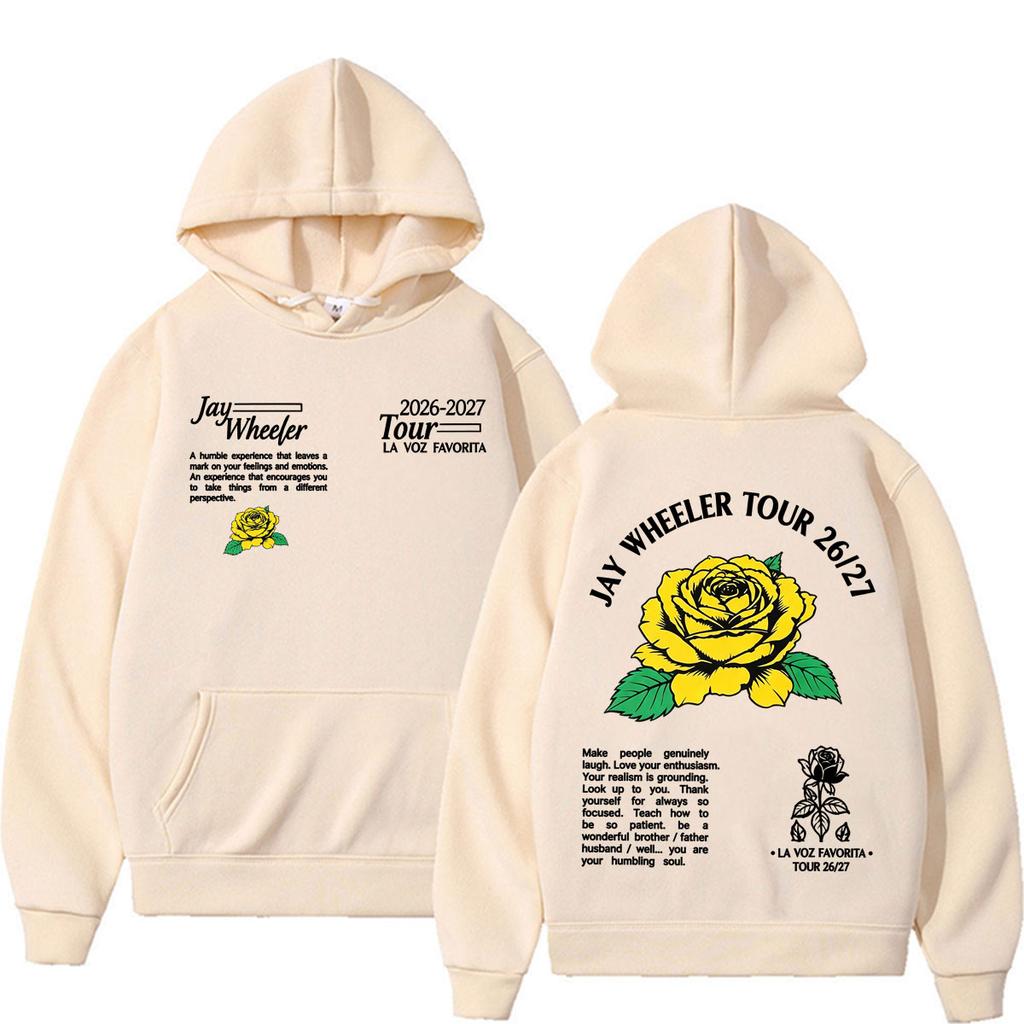 Unisex Woman'sJay Wheeler La Voz Favorita 2026-2027 World Tour Hooded Men Women Fashion Hip Hop Punk Sweatshirt Fleece Casual Oversized Hoodie