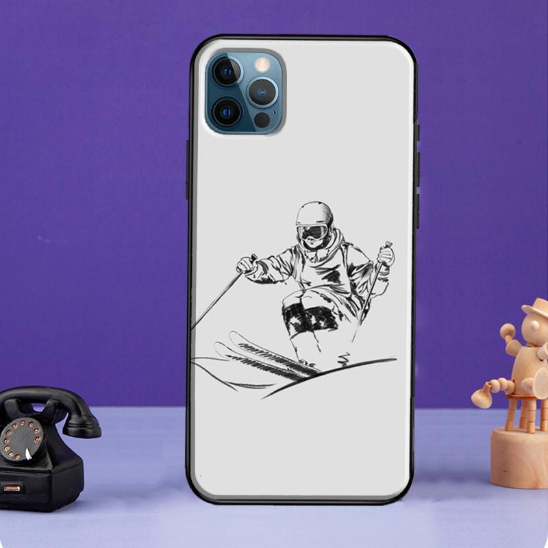 Custodia da Sci Neve Snowboard Sci Per iPhone 13 11 14 Pro Max 12 mini Copertura Totale Per iPhone XR XS Max X 7 8 Plus SE 2020