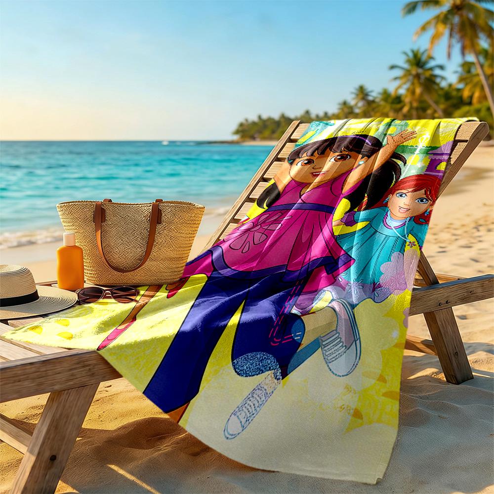 Dora Explorer Beach Towel Super Soft & Absorbent Comfortable Lightweight