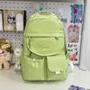 Candy color schoolbag female large capacity solid color dopamine girl style student backpack small fresh junior high school backpack