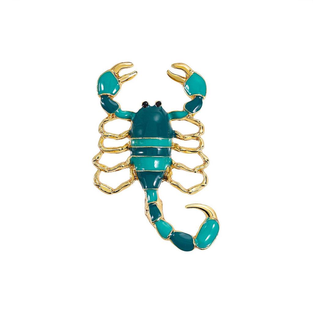Elegant Scorpion Brooch: High-End Enamel Alloy Pin for Men's Suits
