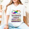 In A World Where You Can Be Anything Be Kind TShirt Women Autism Awareness Puzzle Tees Butterfly Feather Inspirational Tops