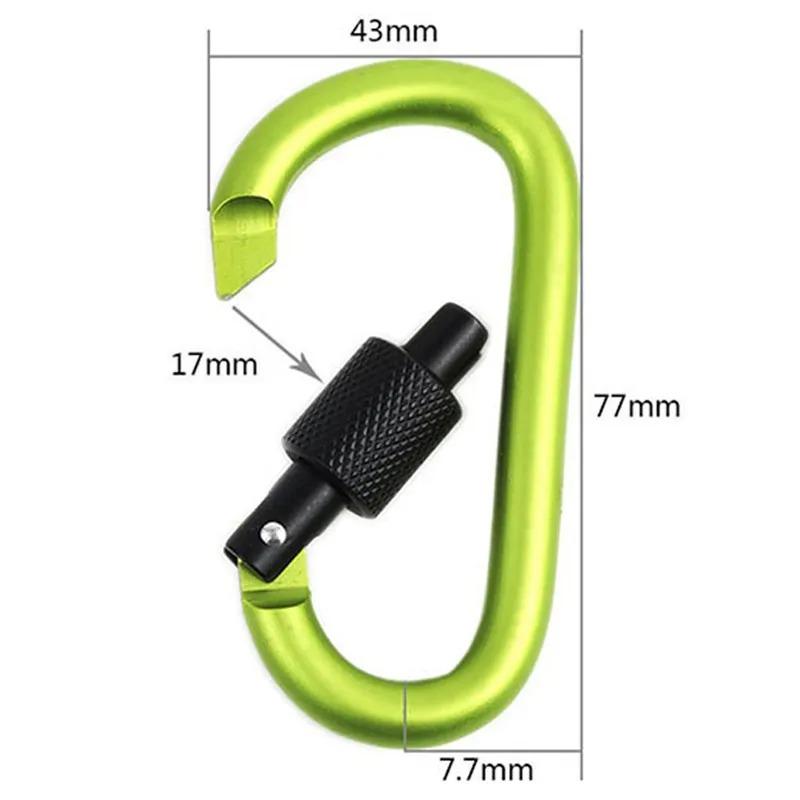5pcs Aluminium Alloy Carabiner Clip Set Tourist Hooks Fishing Carbin Buckle Caribiner Key Holder Keychain Camping Karabiners