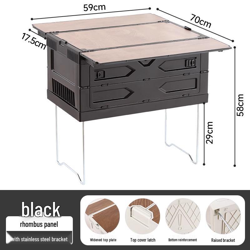 Camping Trunk Folding Storage Box for Outdoor and Picnic Organization