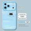 Green Silicone Spring Cat Phone Case with Lanyard, Compatible with iPhone 13, 14, 15, 16 Pro Max, and 17.