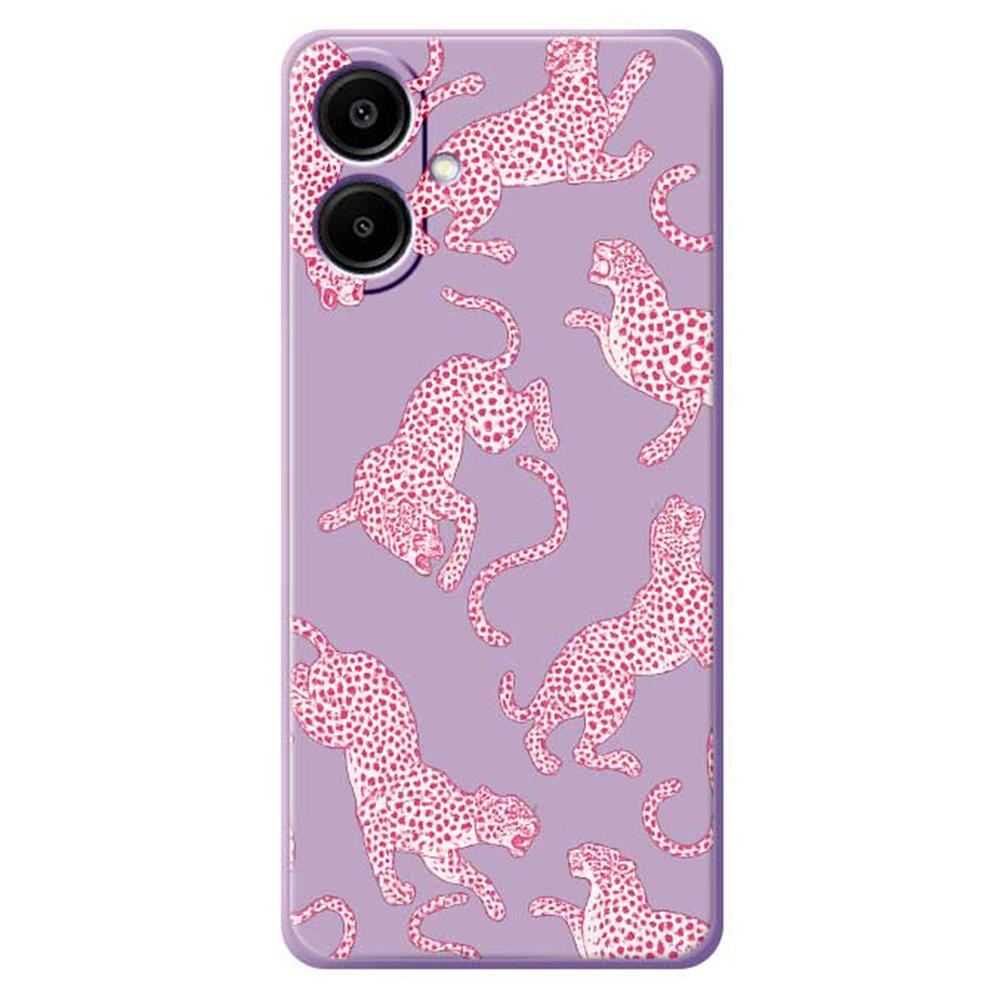 For Samsung Galaxy A07 4G Case Leopards Pattern Printing Straight Edge TPU Phone Back Cover
