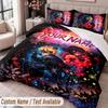Custom Name Text 3Pcs Bedding Set Miraculous Ladybug Duvet Cover And Two Pillowcases