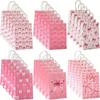 10 szt. Papierowa torba ręczna z nadrukiem słodkich kokardek Torba na prezenty Walentynki Zaręczyny Baby Shower Urodziny Dziewczynki Akcesoria
