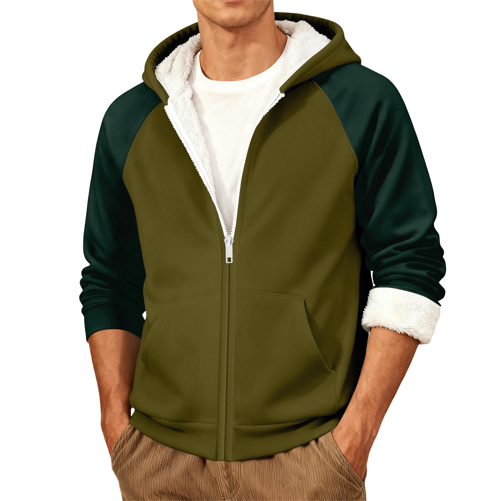 

Men s Casual Warm Hooded Jacket L