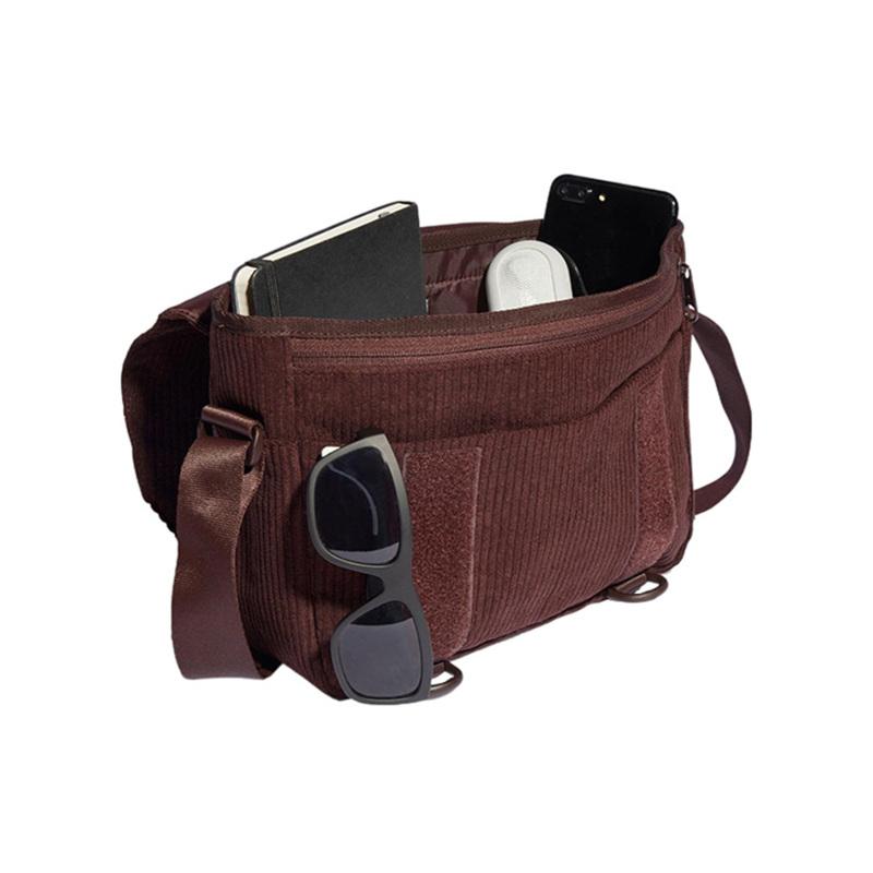 adidas Originals Corduroy Crossbody Bag, Shoulder Bag Regular Unisex Dark Brown Adidas IQ3519