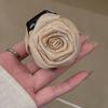 Hairpin Dry Rose Flower Decor Hair Clip with Imitation Pearls Half-Tie Hair Side-swept Hair Claw Vintage Style Hair Accessory