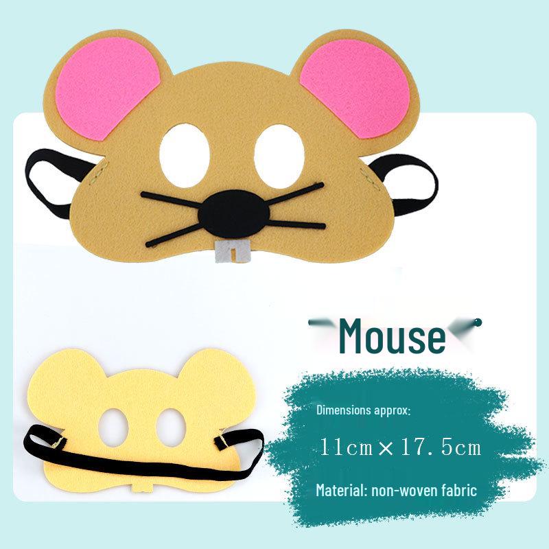 Children's Day Animal Masks: Frog & Tiger Cartoon Eye Masks for Kindergarten Performances