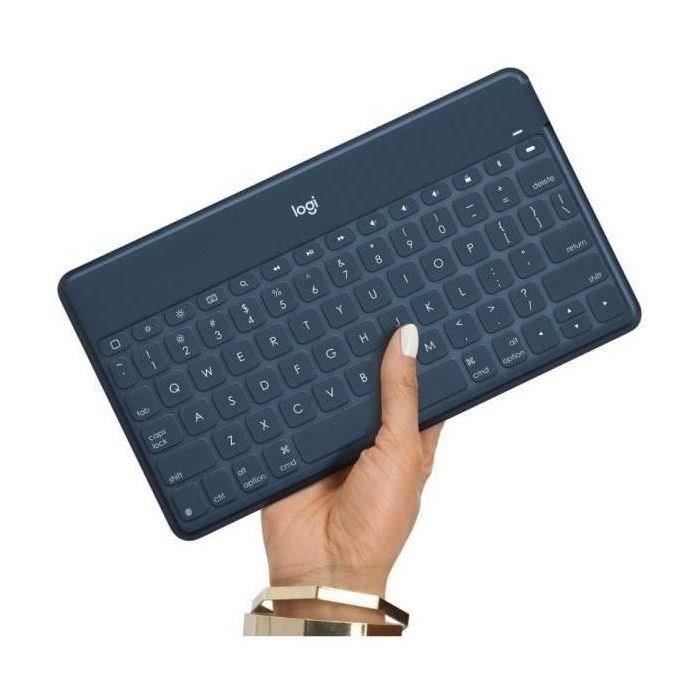 Clavier - sans fil - logitech - keys to go - 180g - azerty - bleu