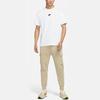 Nike Men's White Short-Sleeve T-Shirt with Solid Color Front Logo Print