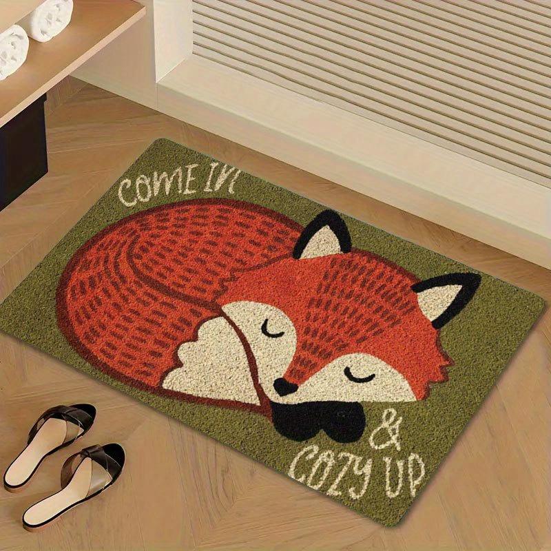 

VIKAMA Cute Fox Carpet Colorful Kitchen Rug Waterproof Non-Slip Bathroom Mat Doormat Rug For Bedroom Carpet For Live Room Home 40X60CM (1.3X2FT