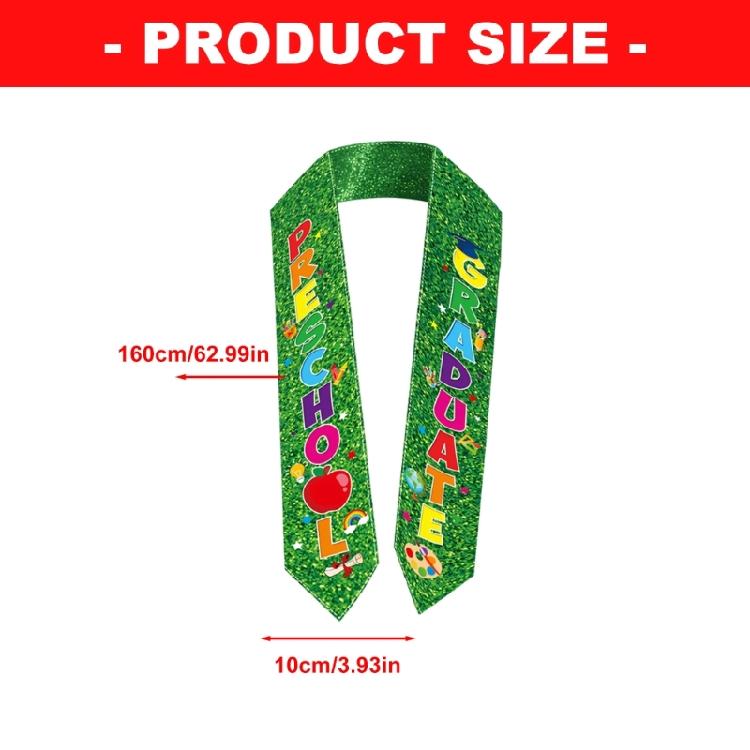 Fun Themed Graduation Sash For Children Preschool Ceremony Colorful Printed Decorative Stole Children's Graduation Stole