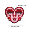 Punk Flame Letter Embroidered Patches For Clothing Sticker Horror Biker Skull Applique Iron On Patches On Clothes Fusible Badges